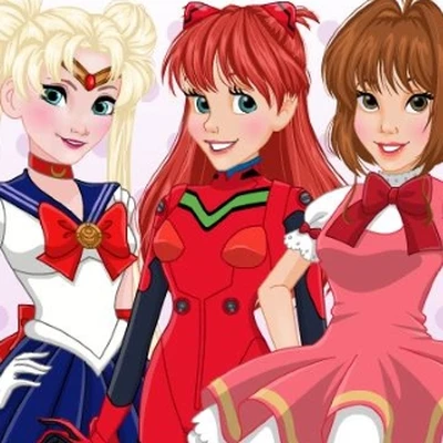 صورة مغامرة الموضة مع أميرات الأنمي