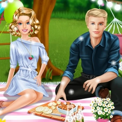 صورة نزهة الربيع مع باربي وكين