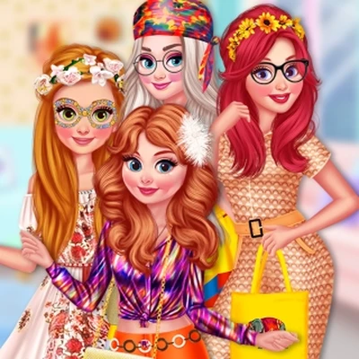 صورة تصميم إطلالة السبعينات للأميرات